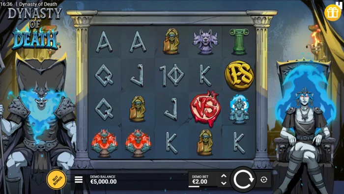 Dynasty of Death - ecranul jocului cu rolele